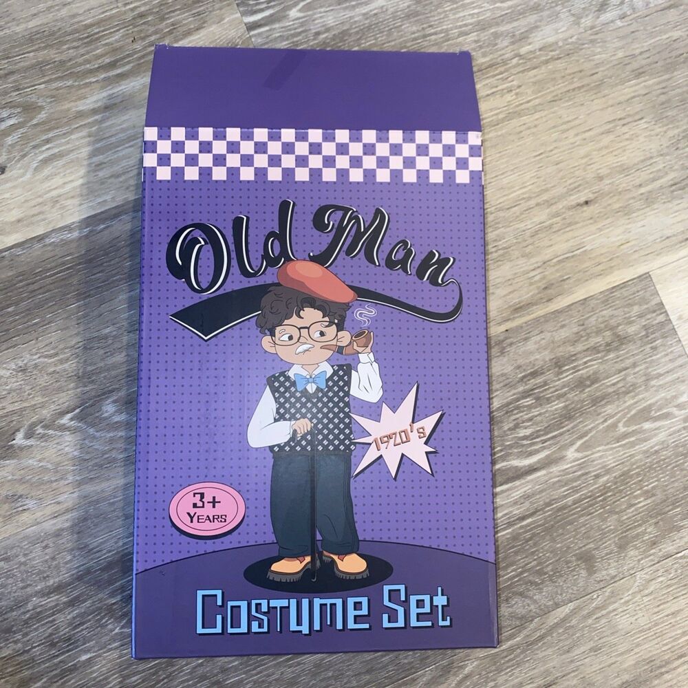 Old Man Costume Set 1920’s 3+ Years Old, Halloween, Dress-up School